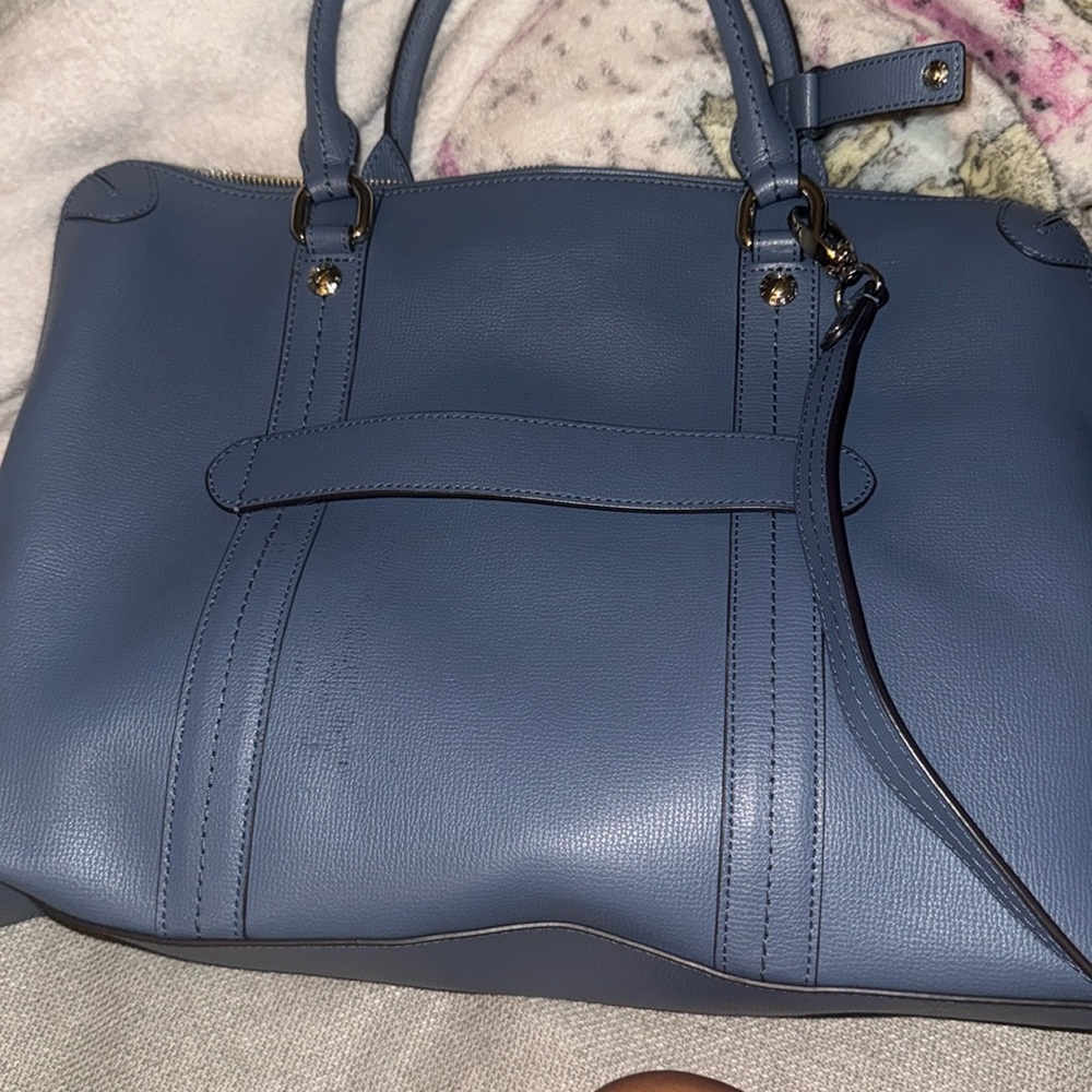 HENRI BENDEL WEST 57TH BRIEFCASE
LAPTOP BAG W STRAP BLUE - Picture 12 of 17